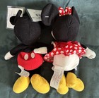 Disney Store Classic Mickey   Minnie Bean Bag Plush 9  Mint W Tags 