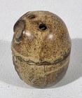 Vtg Ceramic Small Brown Spotted Owl Incense Burner Stoneware Japan