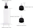 20 Pack 4oz Boston Squeeze Bottles clear Dispensing Bottles With Twist