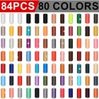 84 Pcs 400 Yard Mixed Colors Polyester Spool Sewing Thread For Hand Machine