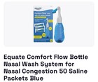 Equate Comfort Flow Bottle Nasal Wash System For Nasal Congestion