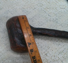 Antique 1700s Root  Mallet Incredible Form Sculptural Primitive Weapon Tool