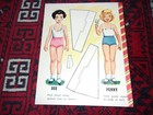 A Bonnie Book Penny s Party With Paper Dolls  Uncut  Lowe 1952