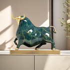 Modern Art Bronze Bull Statue Casting Abstract Bull Sculpture Home Decor Crafts
