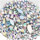 1400 Pcs Ab Color Flatback Rhinestones Mixed Shapes Acrylic Gems For Crafts