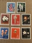 1967 Thailand Stamps  Mnh  Complete Set Orchids  Flora  Sc  477-484