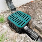 Catch Basin For Drainage With Fiber Glass Grate 15x15x15 Inch Large Drainage