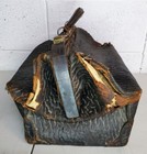 Antique Walrus Leather Doctor Bag Gladstone Apothecary Distressed Rough  as Is 