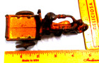 Cast-iron Motorcycle Toy Original Antique Hubley 3 Wheel Delivery Cycle