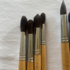 Yarka Siberian Squirrel Art Brushes Lot Of 9  Size   6  7  8  10  Made In Russia