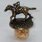 Blantons Bourbon Bottle Stopper Horse Jockey Letter O Collectible Brass Top