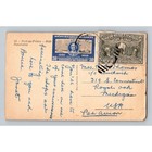 Vintage Port-au-prince Haiti Panorama Postcard 1949 Bicentennial Stamps