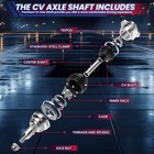 2pcs 4wd 6 Lug Front Cv Axle Shaft For Gmc Sierra Chevy Silverado Suburban 1500