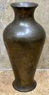 Antique Meiji Period Japanese Patinated Bronze Vase   Well Made  Solid   Heavy