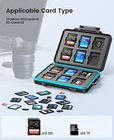 24 Slots Sd Card Case Holder Water Resistant   Anti-shock Memory Card Case 