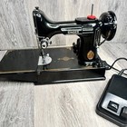 Vintage Singer 221 Featherweight Sewing Machine Mega Accessory Lot   2 Cases