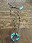 Sterling Silver Emerald Valley Turquoise Native Southwest Naja Necklace 