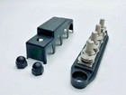 4 Way Terminal Junction Block Busbar 3 8  250 Amp 12v With Cover - Black