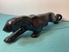 Vintage Stalking Black Panther 17    Ceramic Very Nice Finish - Table Centerpiece