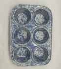 Bennington Potters Blue White Glazed Ceramic 6-hole Muffin Pan