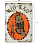 Us Vintage Retro Tin Sign Door Wall Decor Metal Bar Pub Poster Zig Zag 8x12in