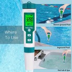 Medidor De Sal Digital Para Piscinas 5 En 1 Probador Agua Ph Salinidad Salada
