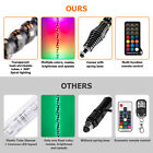 2x 3ft Led Spiral Rgb Led Whip Light W spring Base For Kawasaki Teryx Can-am X3
