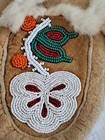 Vintage Native American Beaded Moccasins Soft Tanned Leather And Fur