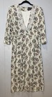 Vintage Sl Fashions Maxi Dress Size 10 Floral Cottagecore Lace Collar Prairie