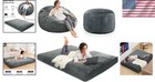 Bean Bag Chair For Adults With Microfiber Cover Convertible Bed Lounge Sofa