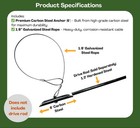 6  Cable Earth Anchors - 12pcs For Securing Shed  Greenhouse  Swing Set And More