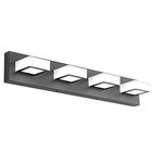  Led Black 4 Lights Acrylic Lighting Fixtures Modern Matte Black Bathroom 