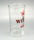 Weber Beer Shell Glass   Vtg Barware Advertising   Man Cave Bar Decor Gift Items