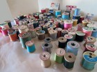 Sewing Thread On Vintage  Mostly Wood Spools - 2 Pounds