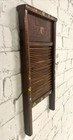 Vintage Dubl Handi Washboard Columbus Ohio Folk Art Painted Wood Laundry Board