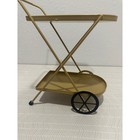 Target Gold Metal Two Tiered Serving Bar Cart  Miniature Decor Accent Flawed