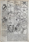 1720 Antique Road Map  Northampton - Leicester - Derby Owen   Bowen Shts 99 100