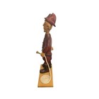 Vintage Princely Hand Carved Wood Firefighter Figurine Made In Spain Folk Art