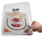 The Beadsmith Bead Board With Cover  Grey Flocked  3 U-shaped Channels  6 Rec   