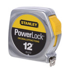 12 Ft  Powerlock Tape Measure W  Decimal Scale   Stanley X Engineer s Case Die