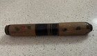 Victorian Needle Case Holder Turned Wood Treen Stained Bodkin Vintage Sewing