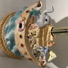 Vintage Noah   s Ark Ceramic Lamp W  Dual Lights     Nursery Baby Room Decor