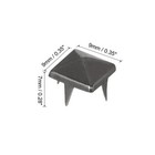 100 Pcs Pyramid Rivets For Clothing  9mm 4-jaw Square Rivets  Black