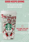 New Htf Starbucks 2017 Christmas Holiday Die Cut Key-ring Coffee Cup Gift Card