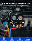 3 Way Air Conditioner Diagnostic Manifold Gauge Set For R1234yf Freon Charging