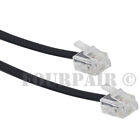 10 Pack Lot - 25ft Telephone Line Cord Cable 6p4c Rj11 Dsl Modem Fax Phone Black