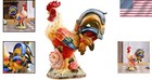 Hand-painted Ceramic Rooster Collectible - Large Statue