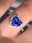 Luxury Heart Shaped Cubic Zirconia Engagement Ring For Women Wedding Jewelry