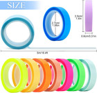 10 Rolls Colorful Highlighter Tape  0 31  X 16 5 Ft Highlighter Tape Removable 
