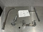 T s Wall Mounted High Pre-rinse Faucet W adjustable 8  Centers    44  Hose